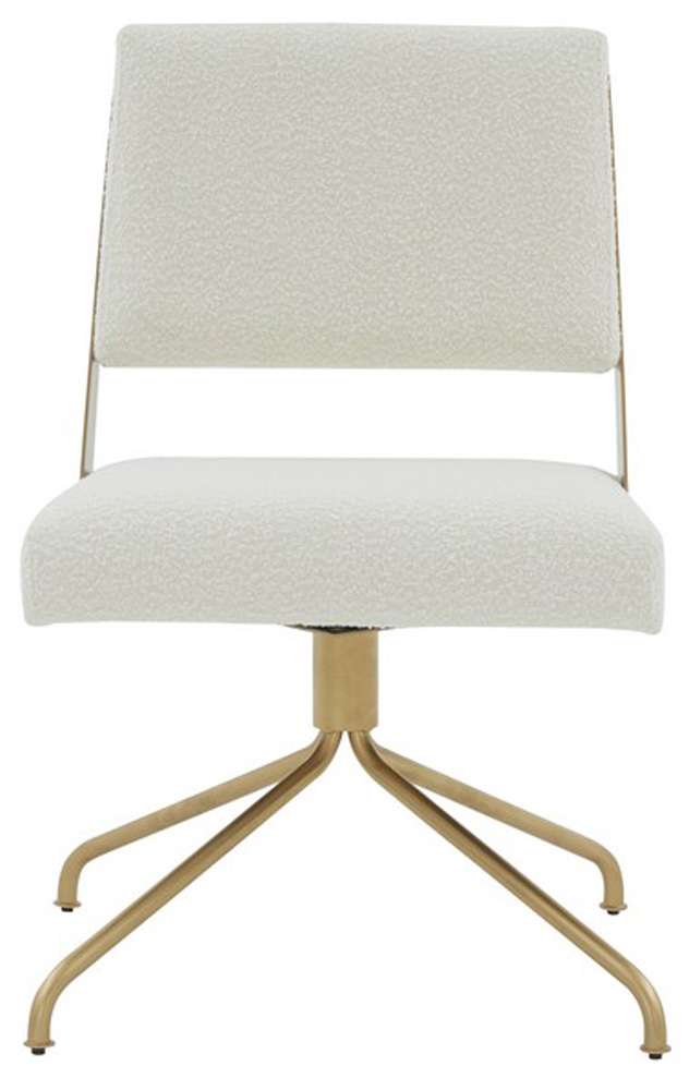 Safavieh - Couture - Emmeline Swivel Office Chair - Ivory - Gold - SFV4758G veiw 1