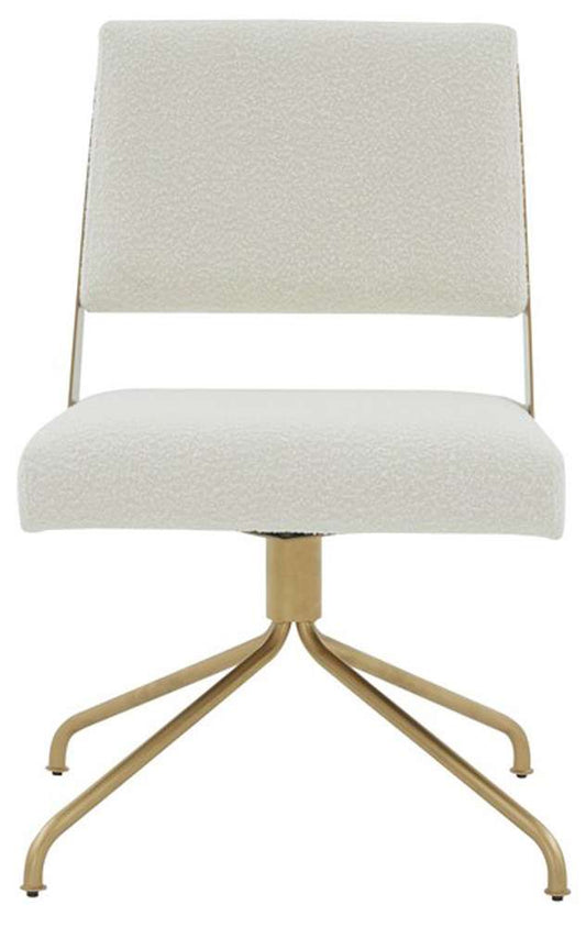 Safavieh - Couture - Emmeline Swivel Office Chair - Ivory - Gold - SFV4758G veiw 1