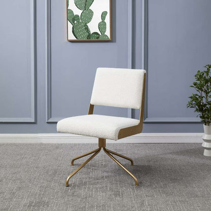 Safavieh - Couture - Emmeline Swivel Office Chair - Ivory - Gold - SFV4758G veiw 2