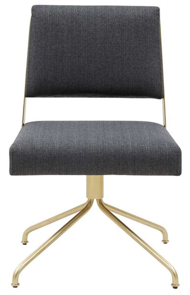 Safavieh - Couture - Emmeline Swivel Office Chair - Slate Grey - Gold - SFV4758B veiw 1