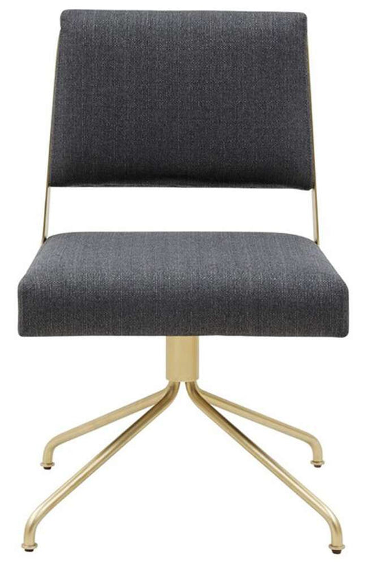 Safavieh - Couture - Emmeline Swivel Office Chair - Slate Grey - Gold - SFV4758B veiw 1