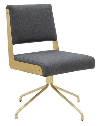 Safavieh - Couture - Emmeline Swivel Office Chair - Slate Grey - Gold - SFV4758B veiw 3