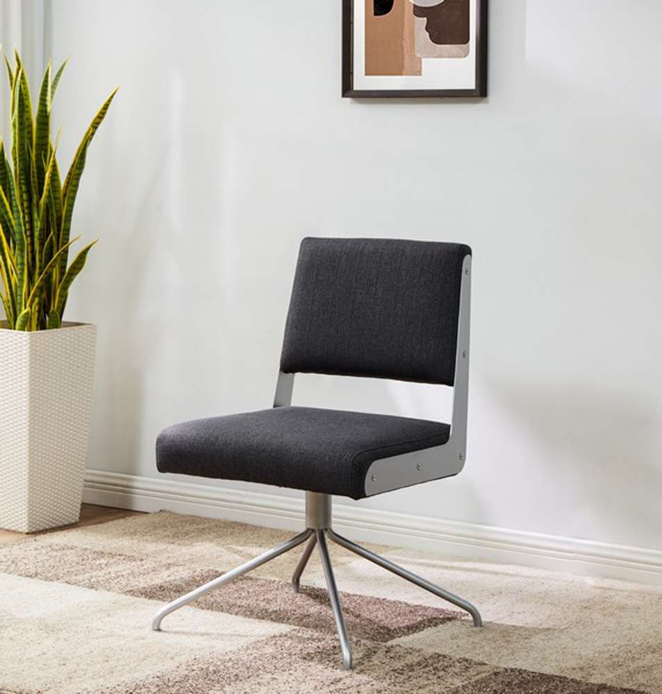 Safavieh - Couture - Emmeline Swivel Office Chair - Slate Grey - Silver - SFV4758F veiw 2