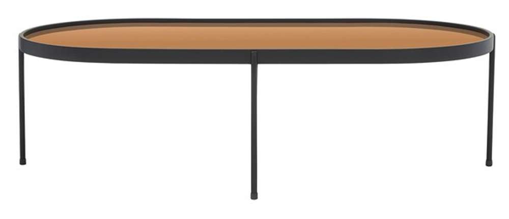 Safavieh - Emmerick Mirrored Coffee Table - Rose Gold - Black - COF4219A veiw 1