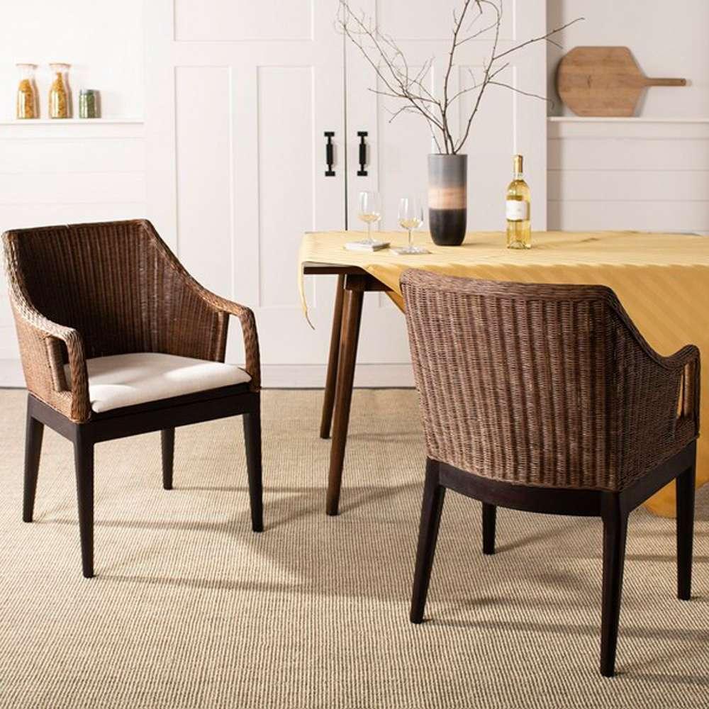 Safavieh - Enrico Arm Chair - Brown - White - SEA4016A veiw 2
