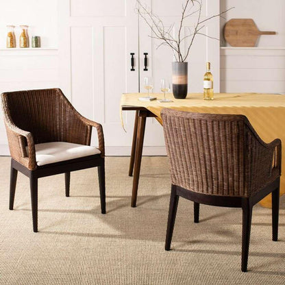 Safavieh - Enrico Arm Chair - Brown - White - SEA4016A veiw 2