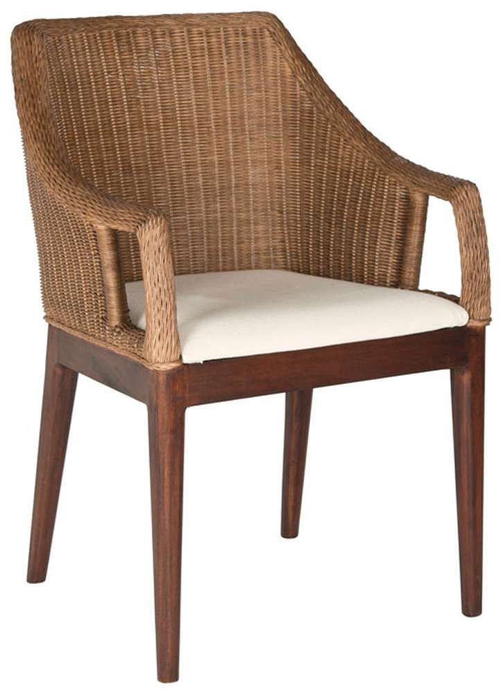 Safavieh - Enrico Arm Chair - Brown - White - SEA4016A veiw 3