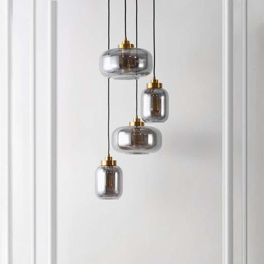 Safavieh - Equinox 4Lt 19 Inch Pendant - Smoke Grey - Brass - PND4142A veiw 1