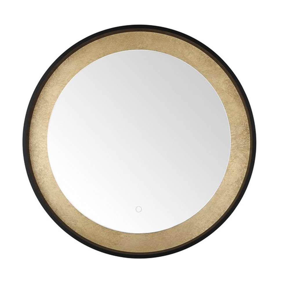 Safavieh - Erdem 30in Led Mirror - Black - Gold Leaf - LMR1014B veiw 1