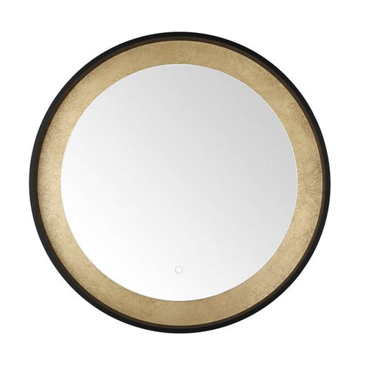 Safavieh - Erdem 30in Led Mirror - Black - Gold Leaf - LMR1014B veiw 1