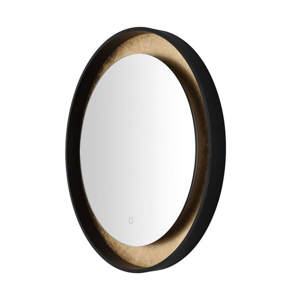 Safavieh - Erdem 30in Led Mirror - Black - Gold Leaf - LMR1014B veiw 4