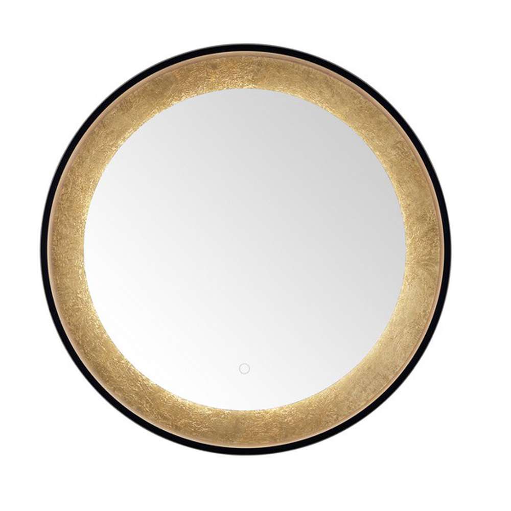 Safavieh - Erdem 30in Led Mirror - Black - Gold Leaf - LMR1014B veiw 5