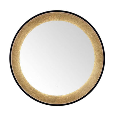 Safavieh - Erdem 30in Led Mirror - Black - Gold Leaf - LMR1014B veiw 5