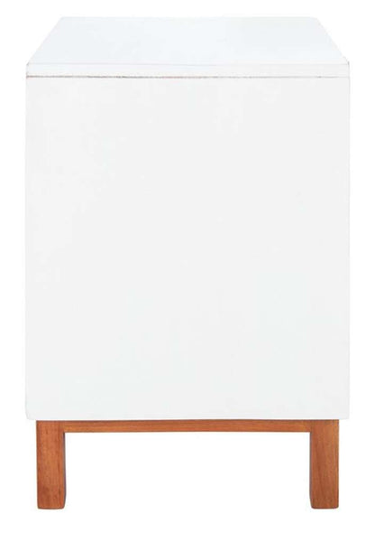 Safavieh - Erica 2 Drawer Nightstand - White - Natural - NST4006B veiw 3