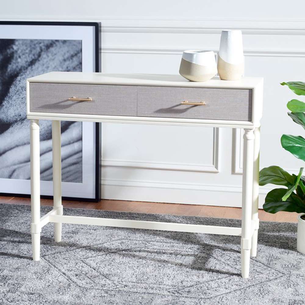 Safavieh - Estella 2Drw Console Table - Distrssed White - CNS5731A veiw 2