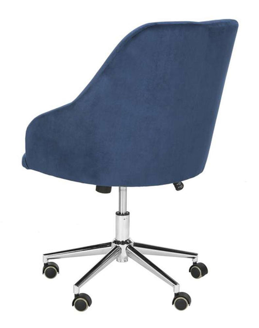 Safavieh - Evelynn Tufted Swvl Ofc Chair - Navy - Chrome - OCH4502B veiw 1