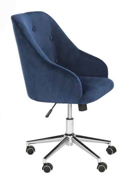 Safavieh - Evelynn Tufted Swvl Ofc Chair - Navy - Chrome - OCH4502B veiw 4