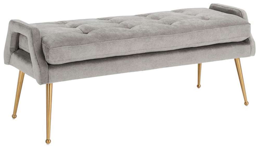 Safavieh - Everdeen Bench - Silver Grey - Gold - BCH5200B veiw 3