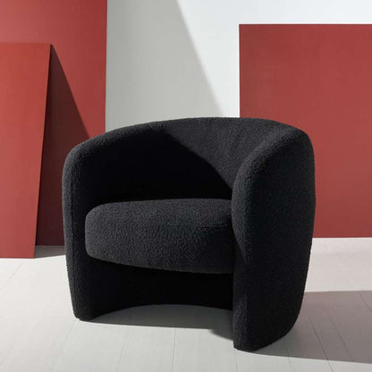Safavieh - Couture - Everly Barrel Back Accent Chair - Black - SFV5029B veiw 3