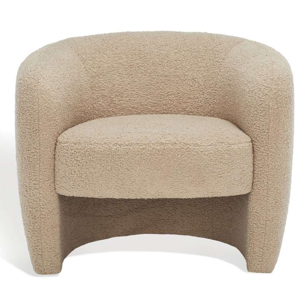 Safavieh - Couture - Everly Barrel Back Accent Chair - Light Brown - SFV5029C veiw 2