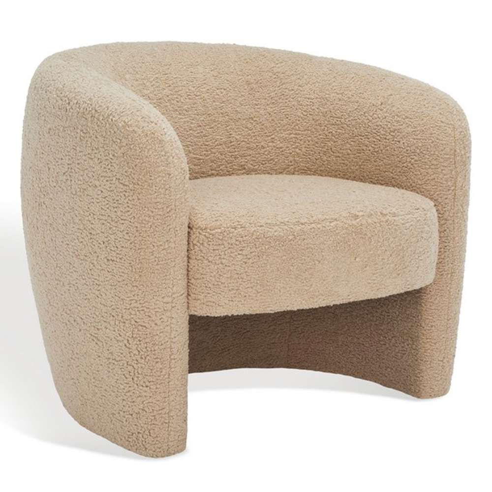 Safavieh - Couture - Everly Barrel Back Accent Chair - Light Brown - SFV5029C veiw 4