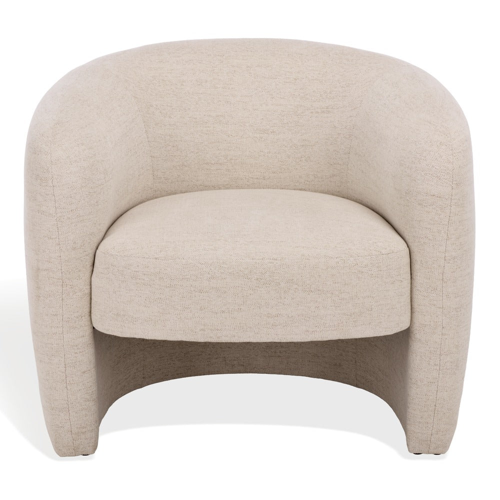 Safavieh - Everly Chenille Barrel Back Accent Chair / Taupe - SFV5029F view 1