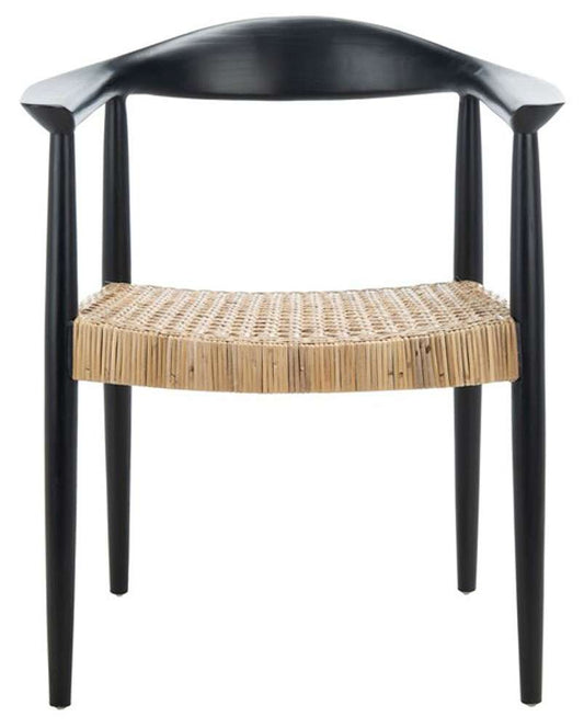 Safavieh - Eyre Rattan Peel Accent Chair - Black - Natural - ACH1008A veiw 1
