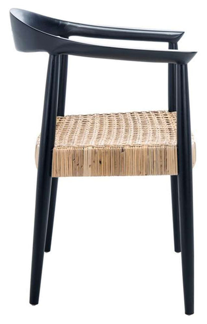 Safavieh - Eyre Rattan Peel Accent Chair - Black - Natural - ACH1008A veiw 4