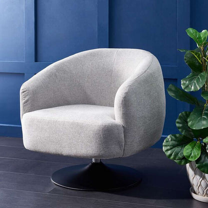 Safavieh - Ezro Upholstered Accent Chair - Light Grey - ACH5105B veiw 2