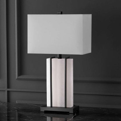 Safavieh - Couture - Fantasia Alabaster Table Lamp - Black - White - CTL1061A veiw 1