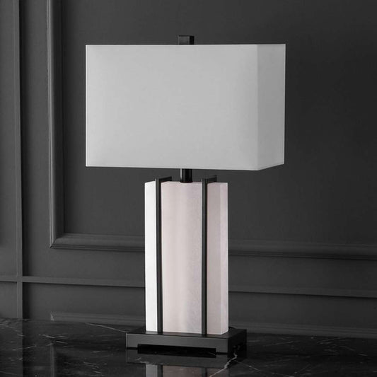 Safavieh - Couture - Fantasia Alabaster Table Lamp - Black - White - CTL1061A veiw 1