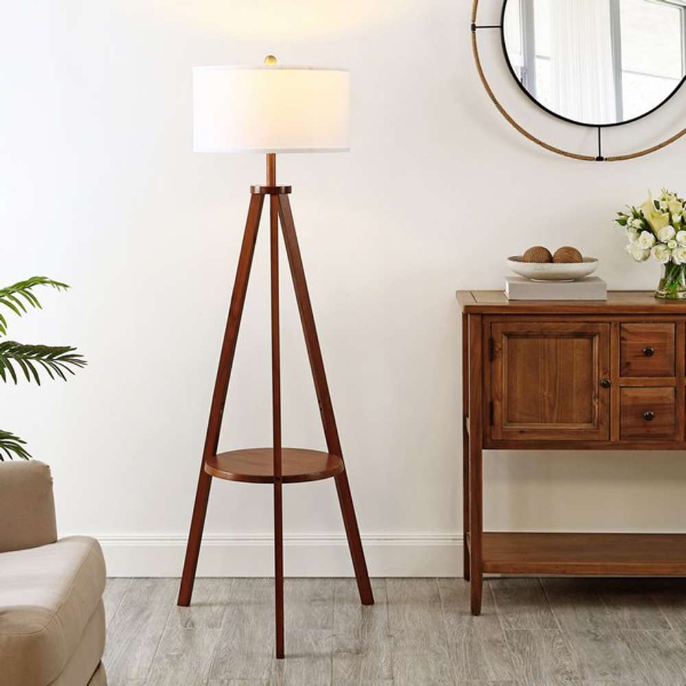 Safavieh - Faris 62in Floor Lamp - Walnut - FLL4119A veiw 2