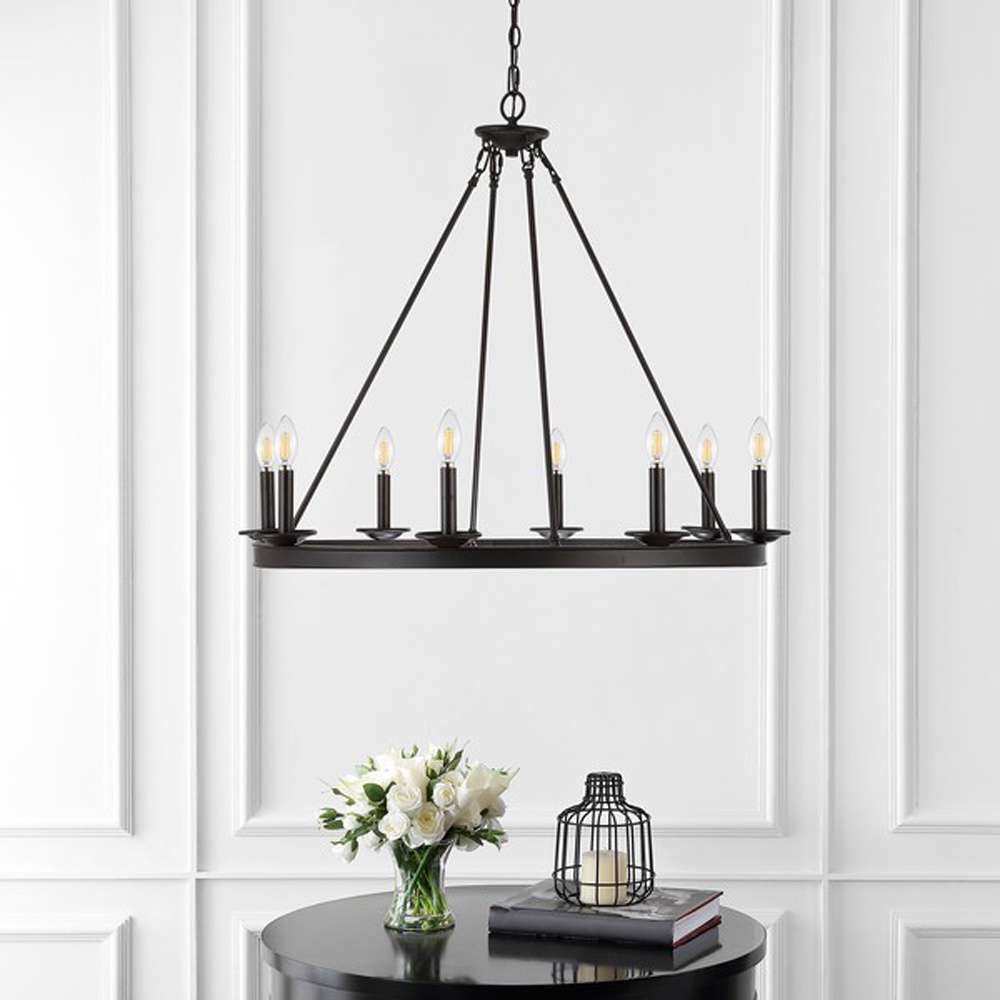 Safavieh - Fauna 8Lt 34in Chandelier - Oil Rub Bronze - CHA4016A veiw 1