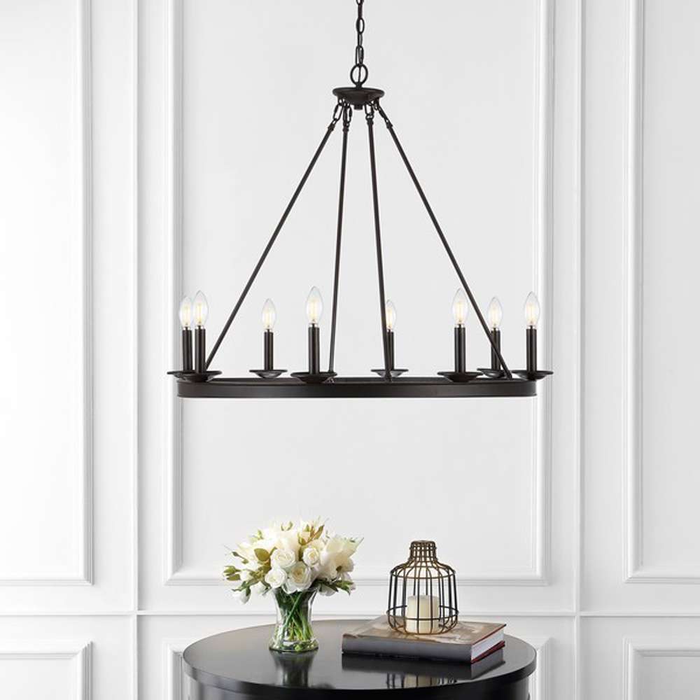 Safavieh - Fauna 8Lt 34in Chandelier - Oil Rub Bronze - CHA4016A veiw 2