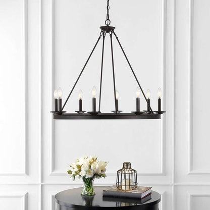 Safavieh - Fauna 8Lt 34in Chandelier - Oil Rub Bronze - CHA4016A veiw 2