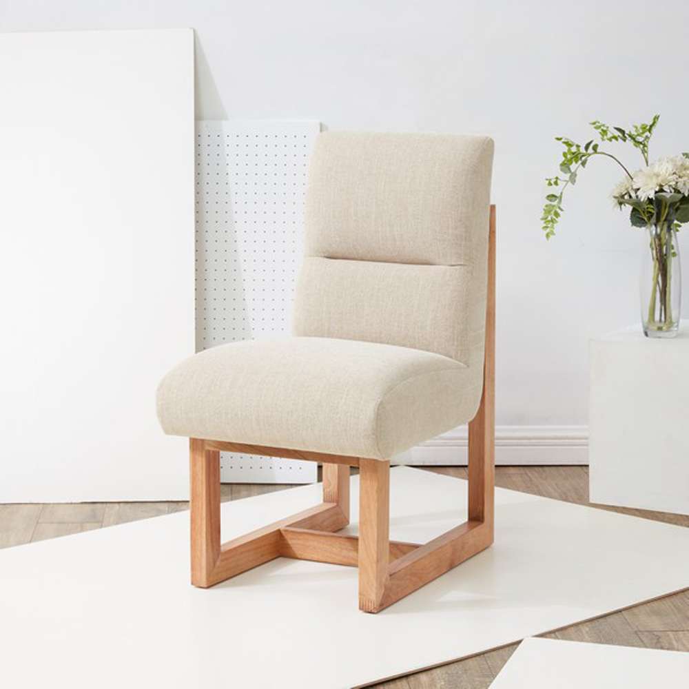 Safavieh - Couture - Fayette Wood Frame Dining Chair - Beige - Light Brown - SFV5064A veiw 2