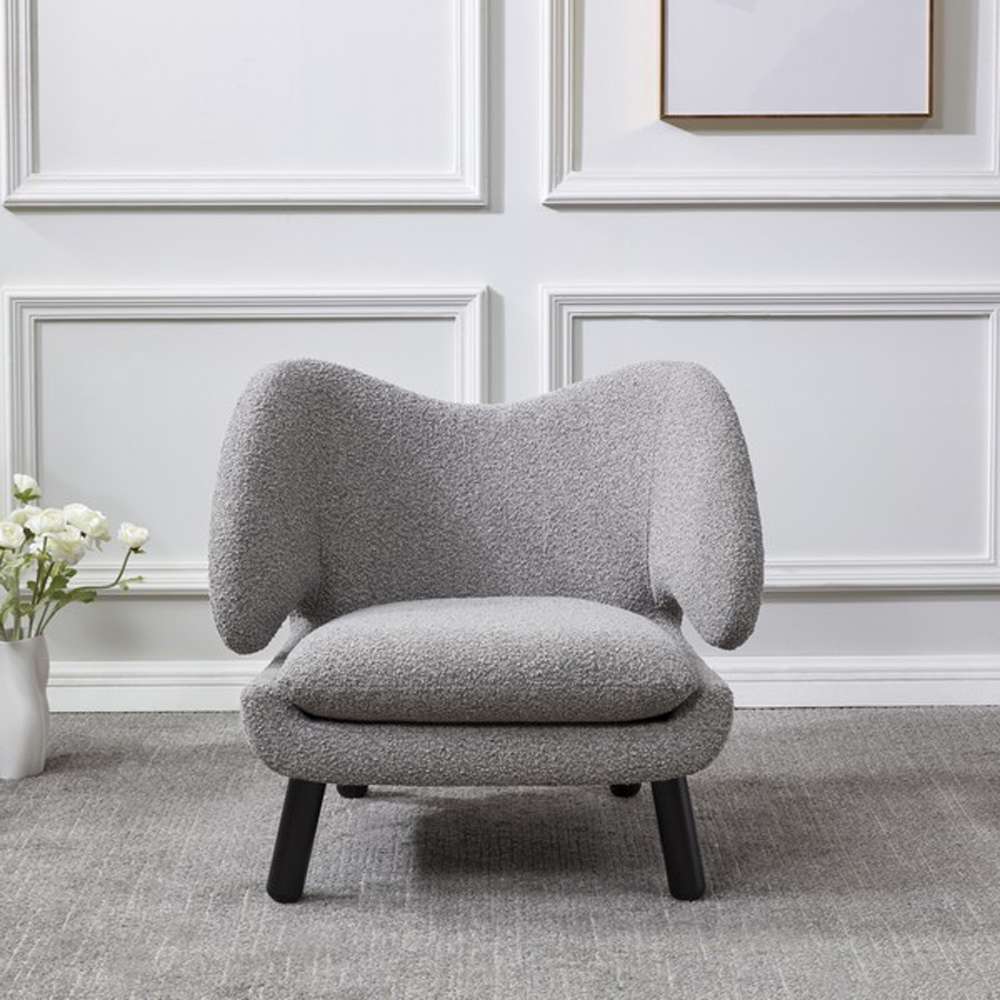 Safavieh - Couture - Felicia Contemporary Chair - Light Grey - Black - SFV4799D veiw 3