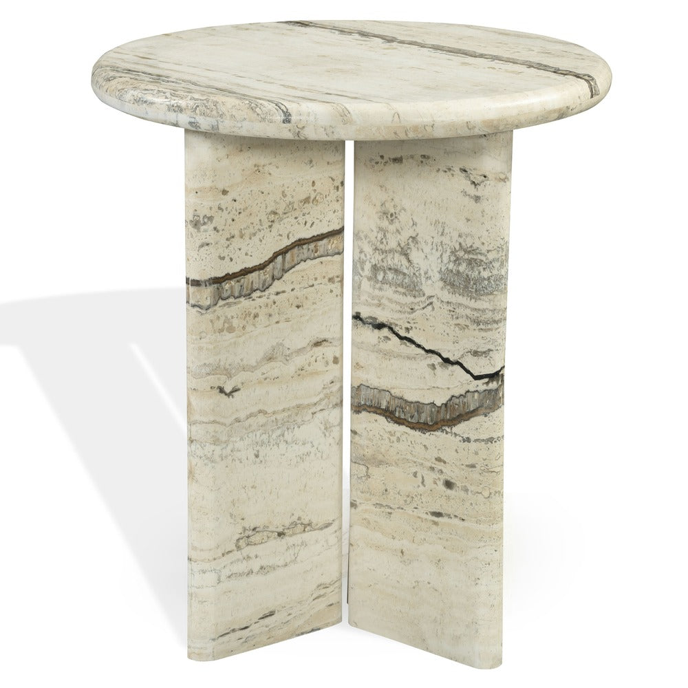 Safavieh - Feliciandra Round Travertine Accent Table / Travertine - SFV9770A-2BX view 1