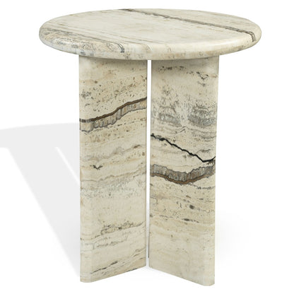 Safavieh - Feliciandra Round Travertine Accent Table / Travertine - SFV9770A-2BX view 1