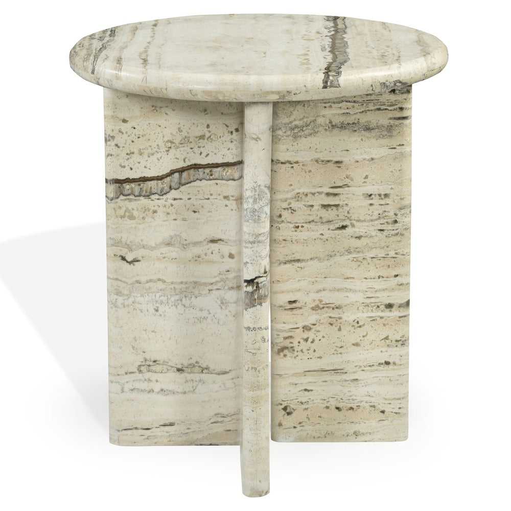 Safavieh - Feliciandra Round Travertine Accent Table / Travertine - SFV9770A-2BX view 3