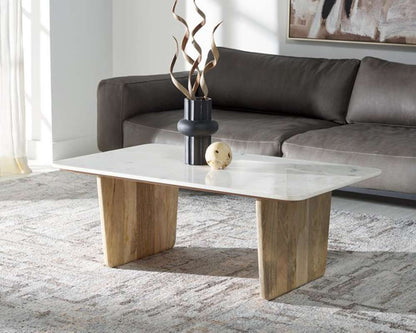 Safavieh - Couture - Felicity Marble Coffee Table - Natural - White - SFV5748A veiw 4