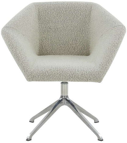 Safavieh - Couture - Felix Boucle Swivel Desk Chair - Light Grey - Silver - SFV5055B veiw 1