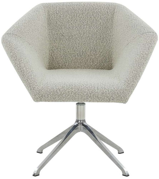 Safavieh - Couture - Felix Boucle Swivel Desk Chair - Light Grey - Silver - SFV5055B veiw 1