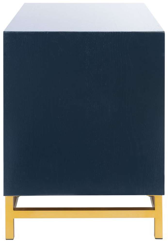 Safavieh - Fenno 2 Drawer Nightstand - Teal - Brass - NST6401A view 3