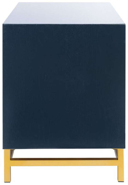 Safavieh - Fenno 2 Drawer Nightstand - Teal - Brass - NST6401A view 3