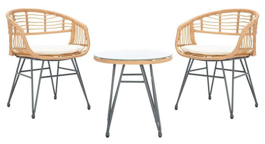 Safavieh - Ferla 3Pc Lounger Set - Natural - Beige - PAT9014A veiw 1