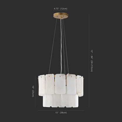 Safavieh - Couture - Fernandez Marble 2 Tier Chandelier - Gold - White - CTL1021A veiw 2