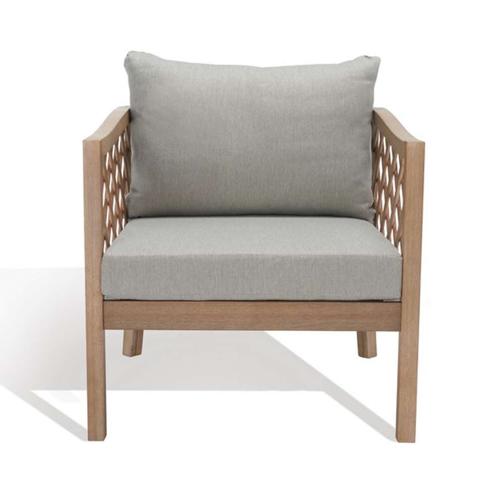 Safavieh - Couture - Fiji Wood Patio Chair - Brown - Light Grey - CPT1036A veiw 2