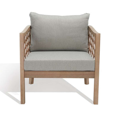 Safavieh - Couture - Fiji Wood Patio Chair - Brown - Light Grey - CPT1036A veiw 2