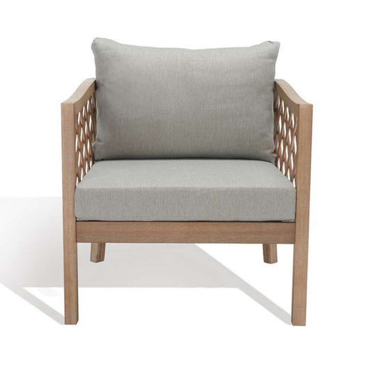 Safavieh - Couture - Fiji Wood Patio Chair - Brown - Light Grey - CPT1036A veiw 2